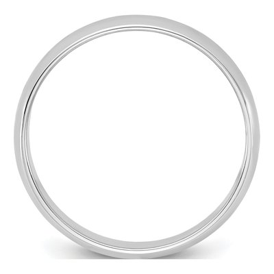 14K White Gold 4.5mm Half Round Wedding Band – view 2