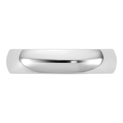 14K White Gold 4.5mm Half Round Wedding Band – view 3