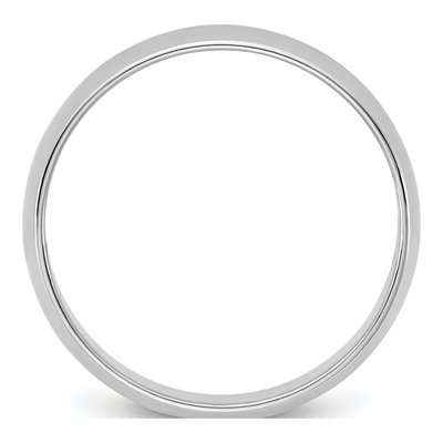 14K White Gold 5.5mm Half Round Wedding Band – view 2