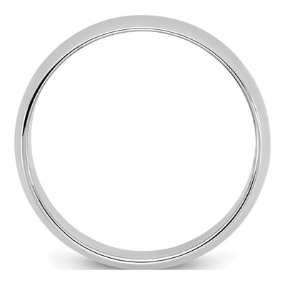 14K White Gold 6.5mm Half Round Wedding Band – view 2