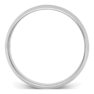 14K White Gold 7.5mm Half Round Wedding Band – view 2