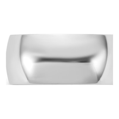 14K White Gold 8.5mm Half Round Wedding Band – view 3