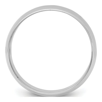 14K White Gold 8.5mm Half Round Wedding Band – view 2