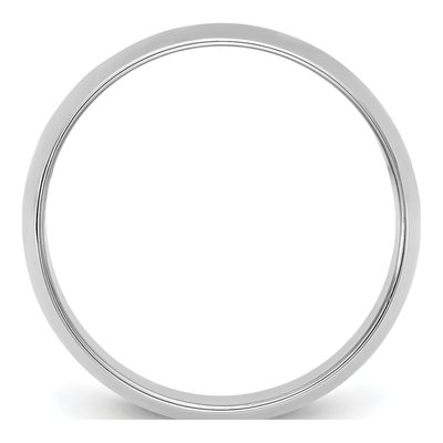 14K White Gold 9mm Half Round Wedding Band – view 2