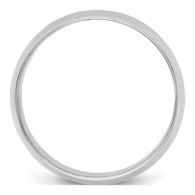 14K White Gold 10mm Half Round Wedding Band – view 2