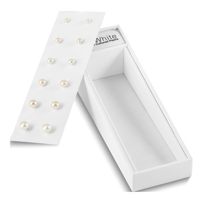 14K White 2.5 Inch Freshwater Cultured Button Pearl Stud Posts Plus Display Kit – view 2