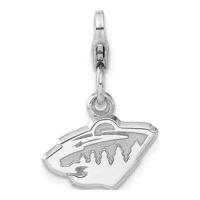 Sterling Silver Minnesota Wild Logo Charm