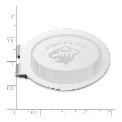Minnesota Wild Stainless Steel Engraved Money Clip – view 3