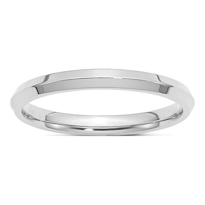 14K White Gold 2.5mm Knife Edge Comfort-Fit Wedding Band