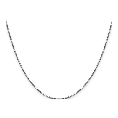 14K White Gold 0.9mm Box Chain – view 4