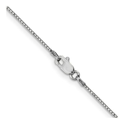 14K White Gold 0.9mm Box Chain – view 5