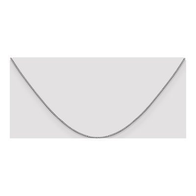 14K White Gold 0.9mm Box Chain – view 6