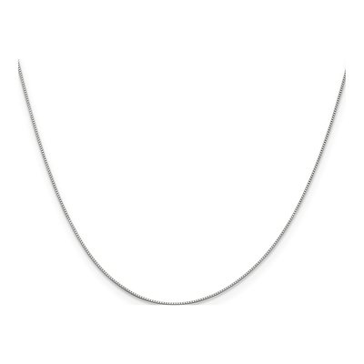 14K White Gold 0.5mm Box Chain – view 2