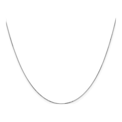 14K White Gold 0.5mm Box Chain – view 2