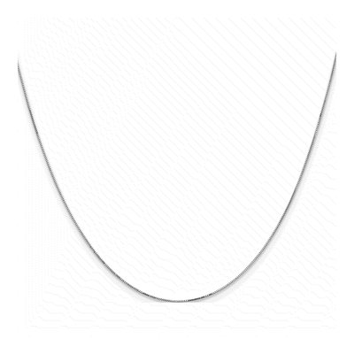14K White Gold 0.5mm Box Chain – view 3