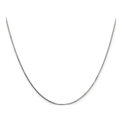 14K White Gold 0.7mm Box Chain – view 3