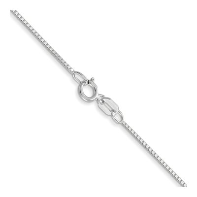 14K White Gold 0.7mm Box Chain – view 5