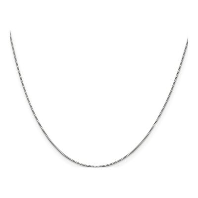 14K White Gold 0.7mm Box Chain – view 3