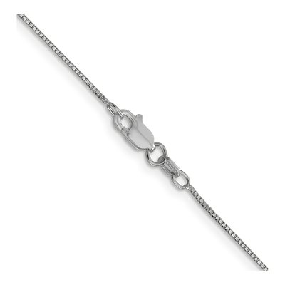 14K White Gold 0.7mm Box Chain – view 4