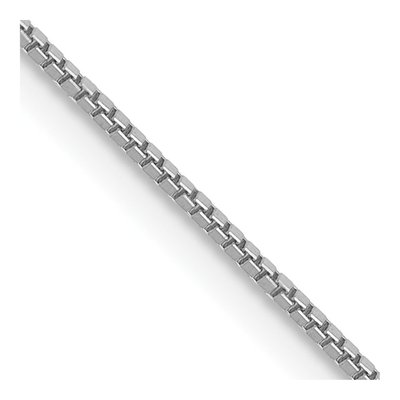14K White Gold 0.7mm Box Chain