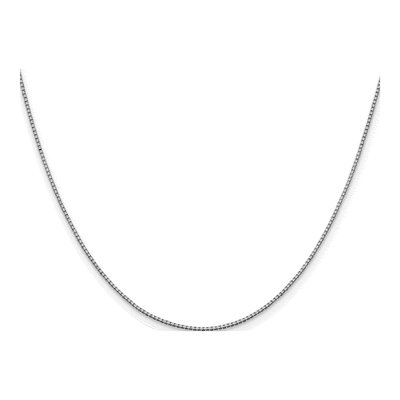 14K White Gold 0.95mm Box Chain – view 4