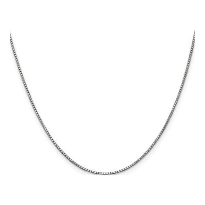 14K White Gold 1mm Box Chain – view 3