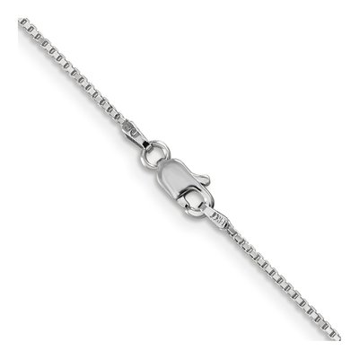 14K White Gold 1mm Box Chain – view 5