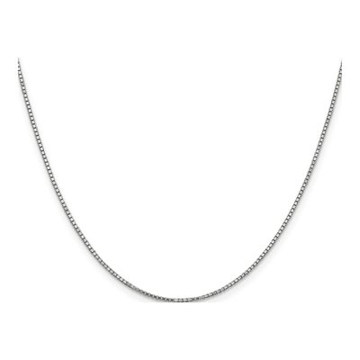 14K White Gold 1.1mm 18-inch Box Chain – view 3