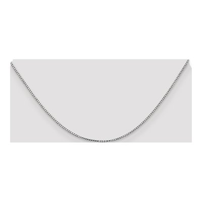 14K White Gold 1.1mm 18-inch Box Chain – view 4
