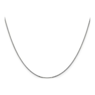 14K White Gold 0.9mm Box Chain – view 3