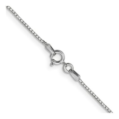 14K White Gold 0.9mm Box Chain – view 5