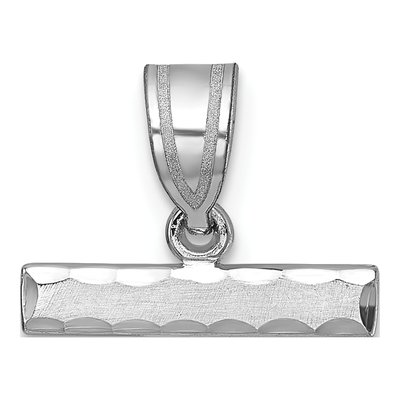 14K White Gold Large Diamond-Cut Number Top Charm
