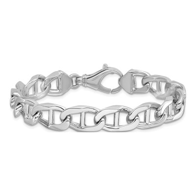 14K White Gold 10.3mm Anchor Chain Bracelet – view 3