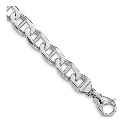 14K White Gold 10.3mm Anchor Chain Bracelet