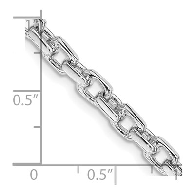 14K White Gold 4.6mm Fancy Open Link Chain Bracelet – view 2
