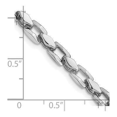 14K White Gold 4.5mm Fancy Open Link Chain – view 2