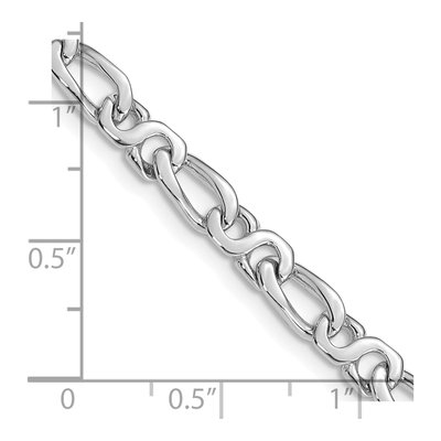 14K White Gold 4.8mm Fancy Link Chain Bracelet – view 2
