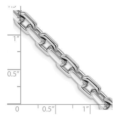 14K White Gold 5.3mm Fancy Link Chain Bracelet – view 2