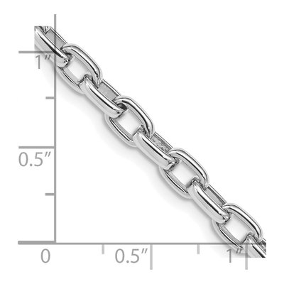 14K White Gold 5mm Fancy Link Chain Bracelet – view 2