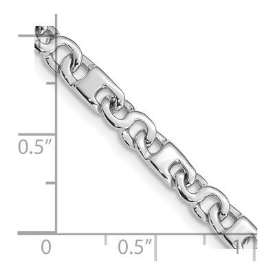 14K White Gold 4.4mm Fancy Link Chain Bracelet – view 2