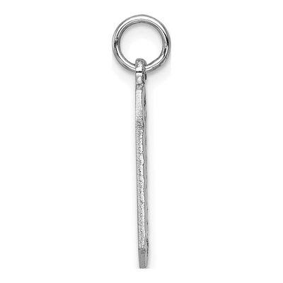 14K White Gold Number 0 Charm – view 3