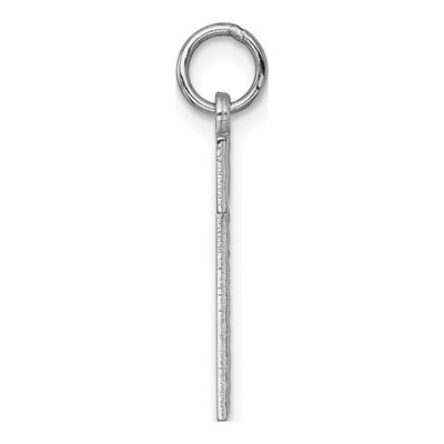 14K White Gold Number 1 Charm – view 3