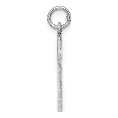 14K White Gold Number 2 Charm – view 3