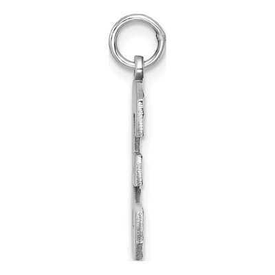 14K White Gold Number 3 Charm – view 3