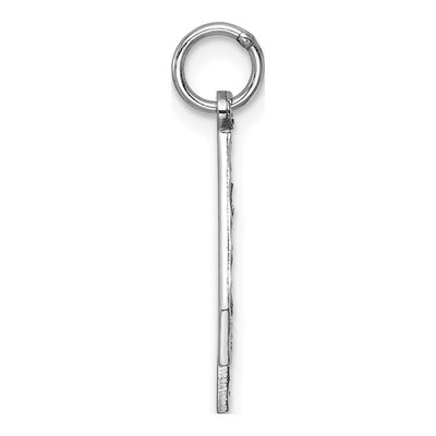 14K White Gold Number 4 Charm – view 3