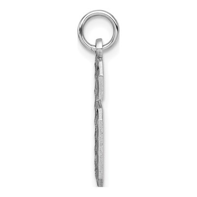 14K White Gold Number 6 Charm – view 3