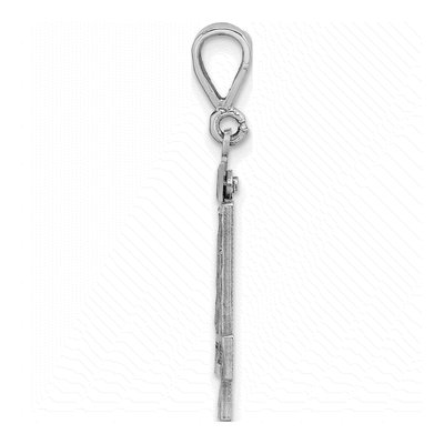 14K White Gold Large Number 14 Pendant – view 3