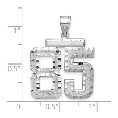 14K White Gold Number 85 Charm – view 2