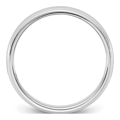 14K White Gold 4.5mm Milgrain Half Round Wedding Band – view 2