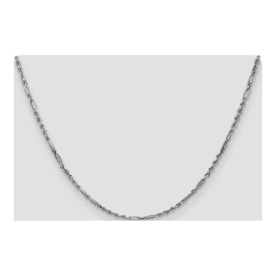14K White Gold 2.5mm Diamond-Cut Milano Rope Chain – view 5